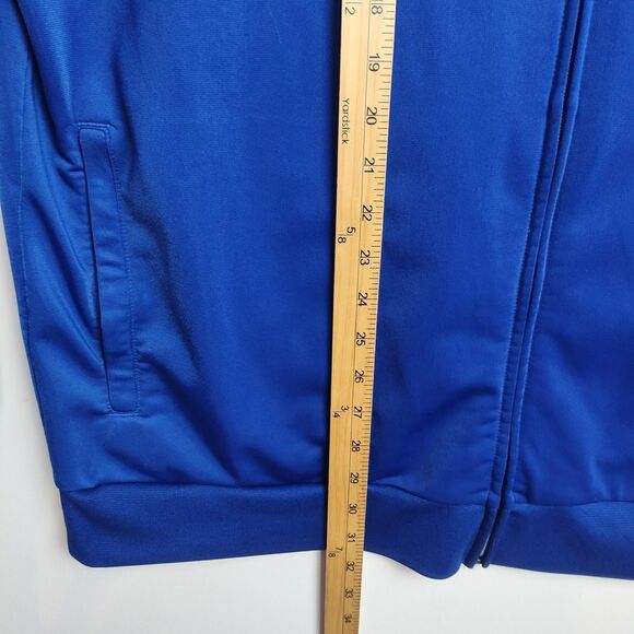 Adidas Full-Zip Sweatshirt Men's Size 2XL Cobalt Glue Long Sleeves Logo - Picture 7 of 12